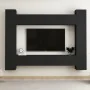 Set de muebles de salón TV 10 piezas madera ingeniería negro by , TV Furniture - Ref: Foro24-3078757, Price: 395,32 €, Discou...