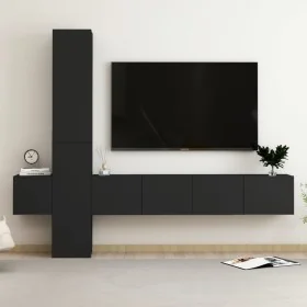 Set de muebles de salón TV 5 piezas madera de ingeniería negro von , TV-Möbel - Ref: Foro24-3078760, Preis: 192,93 €, Rabatt:...