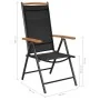 Sillas de jardín plegables 4 uds aluminio y textilene negro von , Gartenstühle - Ref: Foro24-41733, Preis: 290,52 €, Rabatt: ...