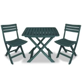 Mesa y sillas bistró de jardín plegables 3 pzas plástico verde von , Gartensets - Ref: Foro24-43582, Preis: 96,05 €, Rabatt: ...