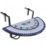 Mesa de balcón colgante mosaico azul y blanco de , Mesas de jardín - Ref: Foro24-41124, Precio: 95,38 €, Descuento: -5%%