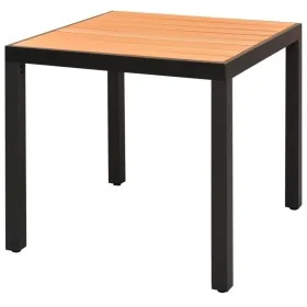 Mesa de jardín de aluminio y WPC marrón 80x80x74 cm de , Mesas de jardín - Ref: Foro24-42793, Precio: 150,50 €, Descuento: -5%%