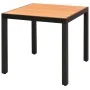 Mesa de jardín de aluminio y WPC marrón 80x80x74 cm by , Garden tables - Ref: Foro24-42793, Price: 150,50 €, Discount: -5%%
