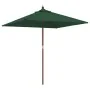 Sombrilla de jardín con poste de madera verde 198x198x231 cm by , Umbrellas - Ref: Foro24-363184, Price: 47,66 €, Discount: -5%%