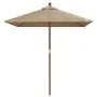 Sombrilla de jardín poste de madera gris taupé 198x198x231 cm de , Sombrillas - Ref: Foro24-363186, Precio: 49,45 €, Descuent...