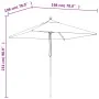 Sombrilla de jardín poste de madera gris taupé 198x198x231 cm de , Sombrillas - Ref: Foro24-363186, Precio: 49,45 €, Descuent...