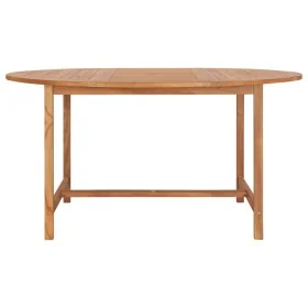 Mesa de jardín de madera de teca maciza 150x76 cm by , Garden tables - Ref: Foro24-49007, Price: 287,70 €, Discount: -5%%