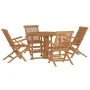 Set de comedor de jardín plegable 5 pzas madera maciza de teca de , Conjuntos de jardín - Ref: Foro24-3096574, Precio: 574,96...