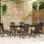 Juego de comedor para jardín 7 piezas negro by , Garden sets - Ref: Foro24-3099123, Price: 559,55 €, Discount: -5%%