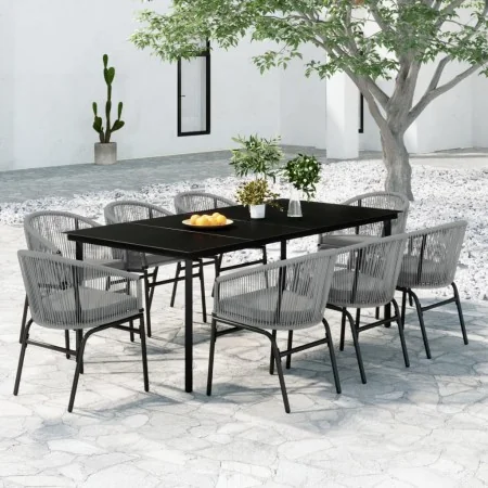 Juego de comedor de jardín 9 piezas ratán sintético gris von , Gartensets - Ref: Foro24-3099238, Preis: 882,10 €, Rabatt: -5%%