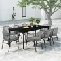 Juego de comedor de jardín 9 piezas ratán sintético gris von , Gartensets - Ref: Foro24-3099238, Preis: 882,10 €, Rabatt: -5%%
