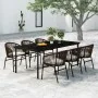 Juego de comedor de jardín 7 piezas marrón by , Garden sets - Ref: Foro24-3099231, Price: 938,98 €, Discount: -5%%