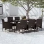 Juego de comedor de jardín 9 piezas con cojines negro von , Gartensets - Ref: Foro24-3099286, Preis: 749,15 €, Rabatt: -5%%