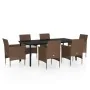 Juego de comedor de jardín 7 piezas con cojines marrón y negro von , Gartensets - Ref: Foro24-3099303, Preis: 618,54 €, Rabat...