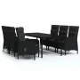 Juego de comedor de jardín 7 piezas con cojines negro von , Gartensets - Ref: Foro24-3099357, Preis: 1,00 €, Rabatt: -5%%