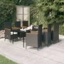 Juego de comedor de jardín 7 piezas con cojines negro von , Gartensets - Ref: Foro24-3099447, Preis: 1,00 €, Rabatt: -5%%