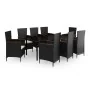 Juego de comedor de jardín 9 piezas con cojines negro von , Gartensets - Ref: Foro24-3099430, Preis: 1,00 €, Rabatt: -5%%