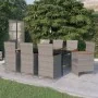 Juego de comedor de jardín 9 pzas con cojines gris von , Gartensets - Ref: Foro24-3099470, Preis: 1,00 €, Rabatt: -5%%