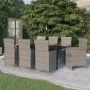 Juego de comedor de jardín 9 pzas con cojines gris von , Gartensets - Ref: Foro24-3099464, Preis: 1,00 €, Rabatt: -5%%
