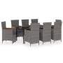 Juego de comedor de jardín 9 pzas con cojines gris von , Gartensets - Ref: Foro24-3099464, Preis: 1,00 €, Rabatt: -5%%