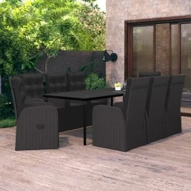 Juego de comedor de jardín 9 piezas con cojines negro von , Gartensets - Ref: Foro24-3099500, Preis: 1,00 €, Rabatt: -5%%