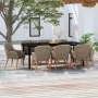 Juego de comedor de jardín 9 piezas y cojines marrón by , Garden sets - Ref: Foro24-3099516, Price: 1,00 €, Discount: -5%%