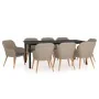 Juego de comedor de jardín 9 piezas y cojines marrón by , Garden sets - Ref: Foro24-3099516, Price: 1,00 €, Discount: -5%%