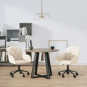 Sillas de comedor giratorias 2 uds terciopelo crema de , Sillas de comedor - Ref: Foro24-3103430, Precio: 183,40 €, Descuento...