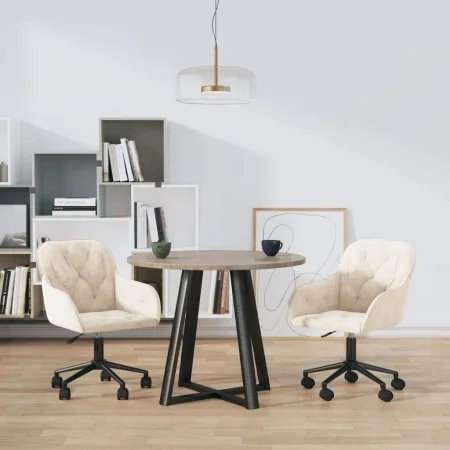 Sillas de comedor giratorias 2 uds terciopelo crema von , Essstühle - Ref: Foro24-3103430, Preis: 187,03 €, Rabatt: -5%%
