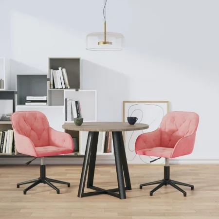 Sillas de comedor giratorias 2 unidades terciopelo rosa von , Essstühle - Ref: Foro24-3103381, Preis: 175,53 €, Rabatt: -5%%