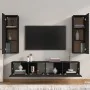 Set de muebles para TV 4 piezas madera contrachapada negro de , Muebles TV - Ref: Foro24-3114199, Precio: 172,76 €, Descuento...
