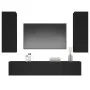 Set de muebles para TV 4 piezas madera contrachapada negro de , Muebles TV - Ref: Foro24-3114199, Precio: 172,76 €, Descuento...