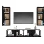 Set de muebles para TV 4 piezas madera contrachapada negro de , Muebles TV - Ref: Foro24-3114199, Precio: 172,76 €, Descuento...