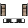 Set de muebles para TV 4 piezas madera contrachapada negro de , Muebles TV - Ref: Foro24-3114199, Precio: 172,76 €, Descuento...