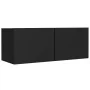 Set de muebles para TV 4 piezas madera contrachapada negro de , Muebles TV - Ref: Foro24-3114199, Precio: 172,76 €, Descuento...