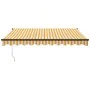 Toldo retráctil automático amarillo y blanco 3x2,5 m de , Toldos - Ref: Foro24-3154506, Precio: 266,59 €, Descuento: -5%%