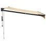 Toldo retráctil automático amarillo y blanco 3x2,5 m de , Toldos - Ref: Foro24-3154506, Precio: 266,59 €, Descuento: -5%%