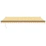Toldo retráctil automático amarillo y blanco 5x3 m de , Toldos - Ref: Foro24-3154510, Precio: 449,04 €, Descuento: -5%%