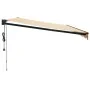 Toldo retráctil automático amarillo y blanco 5x3 m de , Toldos - Ref: Foro24-3154510, Precio: 449,04 €, Descuento: -5%%