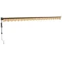 Toldo retráctil automático amarillo y blanco 5x3 m de , Toldos - Ref: Foro24-3154510, Precio: 449,04 €, Descuento: -5%%