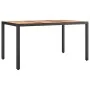 Juego comedor jardín 5 pzas madera acacia ratán sintético negro by , Garden sets - Ref: Foro24-3157608, Price: 810,49 €, Disc...