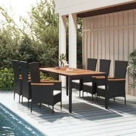 Comprar Set de comedor de jardín 7 pzas y cojines