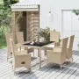Set comedor de jardín 7 pzas con cojines ratán sintético beige by , Garden sets - Ref: Foro24-3157572, Price: 815,30 €, Disco...