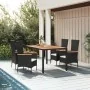 Set de muebles jardín 5 pzas con cojines ratán sintético negro | Foro24.es | Tu tienda online para hogar, jardín y más Foro24.es