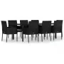 Set de comedor de jardín 9 pzas y cojines ratán sintético negro von , Gartensets - Ref: Foro24-3185159, Preis: 666,94 €, Raba...