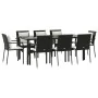 Set de comedor de jardín 9 pzas y cojines ratán sintético negro von , Gartensets - Ref: Foro24-3185112, Preis: 790,86 €, Raba...