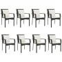 Set de comedor de jardín 9 pzas y cojines ratán sintético negro von , Gartensets - Ref: Foro24-3185112, Preis: 790,86 €, Raba...