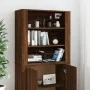 Aparador alto madera contrachapada marrón roble by , Sideboards - Ref: Foro24-3185366, Price: 145,48 €, Discount: -5%%