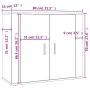 Aparador alto madera contrachapada marrón roble by , Sideboards - Ref: Foro24-3185366, Price: 145,48 €, Discount: -5%%