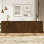 Aparadores 3 piezas madera contrachapada marrón roble by , Sideboards - Ref: Foro24-3185422, Price: 237,92 €, Discount: -5%%